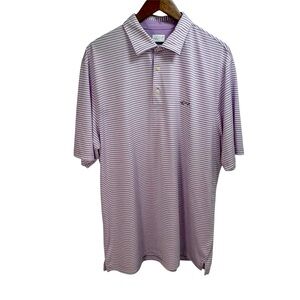 Striped Greg Norman Purple Polo golf shirt size XL